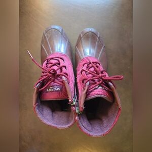 Sperry Women's Size 10 Red and Brown Winter Boots